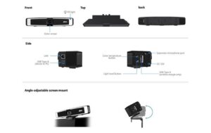 AVer VB130 Collaboration Bar 4K,USB video soundbar, FOV 120°, fill light