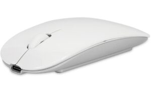 LMP Master Maus Bluetooth, USB-C/QI Charge Optisch,1600dpi, aluminium Gehäuse, weiss