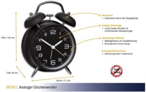 TFA Elektronischer Wecker ohne Batterie