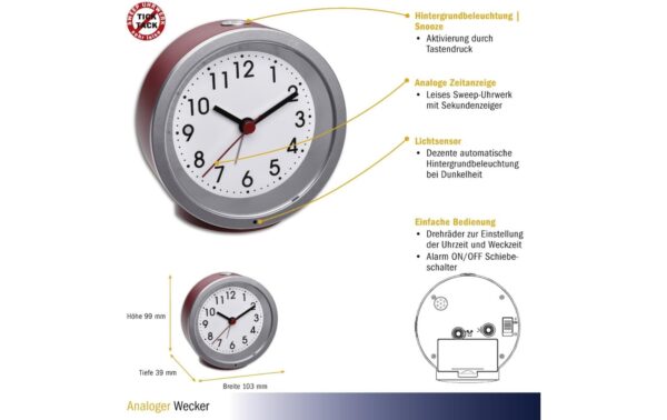 1212586_2 - Mediatech TFA Elektronischer Wecker ohne Batterie
