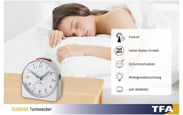 1212596_2 - Mediatech TFA SUNRISE Funk-Wecker ohne Batterie