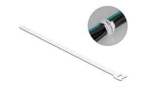 Delock, Klettkabelbinder Weiss 300 mm x 12 10 Stück, Weiss