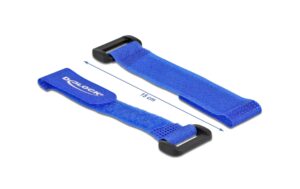 1214441_1 - Mediatech Delock Klett-Kabelbi. 150x20mm mit Schlaufe 5 Stück, Blau