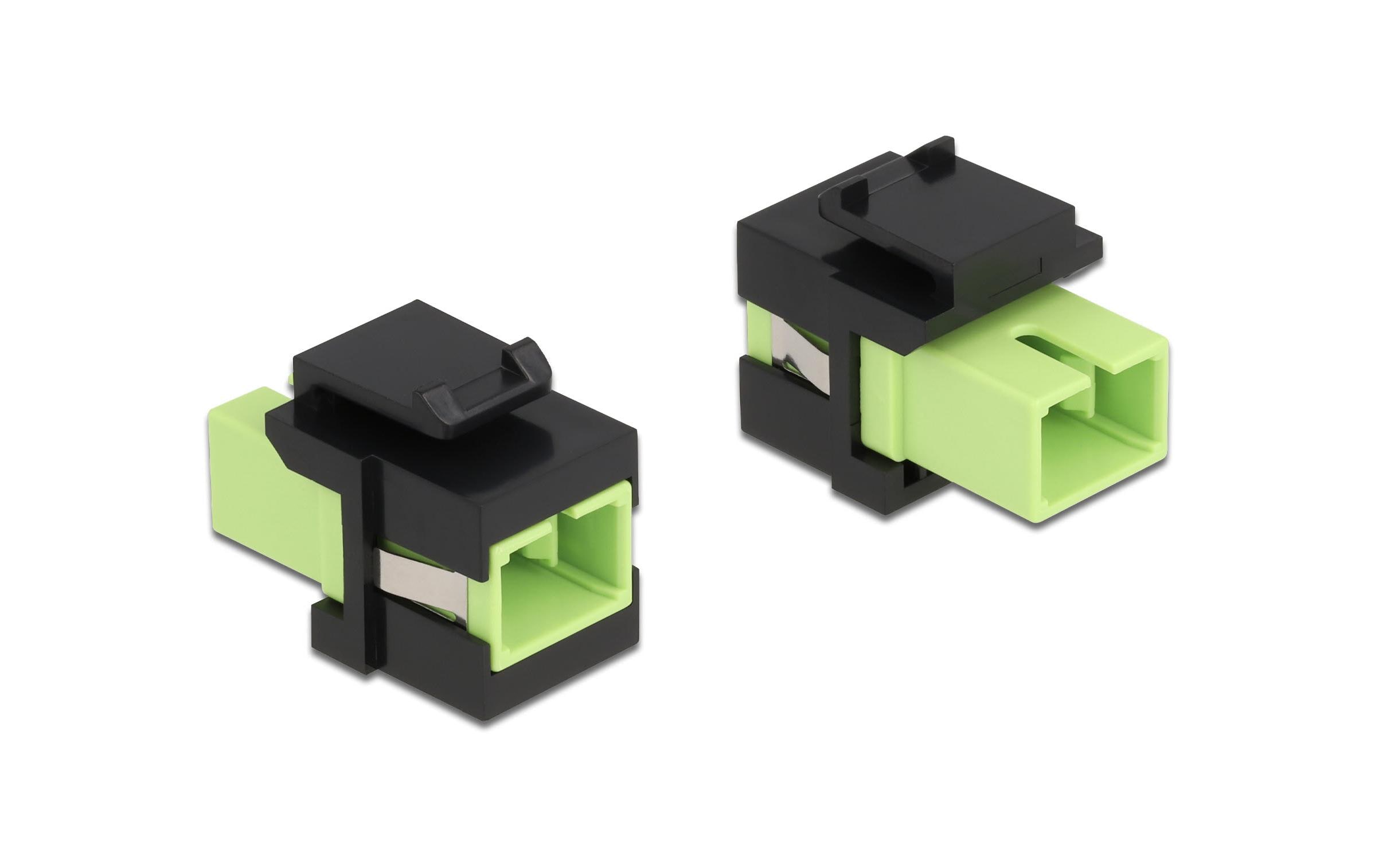 1214752 - Mediatech Delock Keystone Modul SC Multimode OM5 Buchse-Buchse, Simplex, Lindgrün/Schwarz kaufen Schweiz | Mediatech.ch