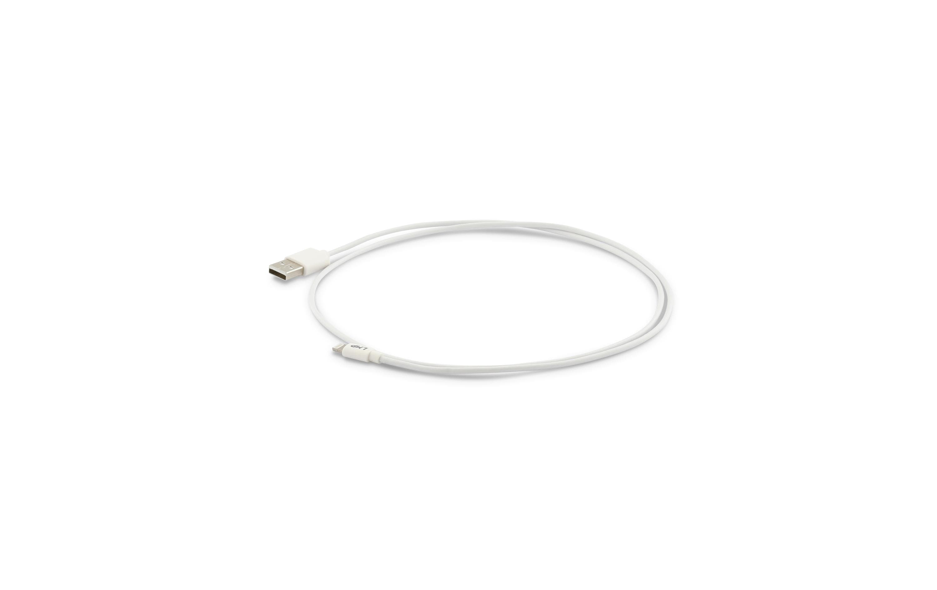 1215293_1 - Mediatech LMP USB2.0 A-Lightning Kabel, 1m, weiss 480Mbps, MFI zertifiziert