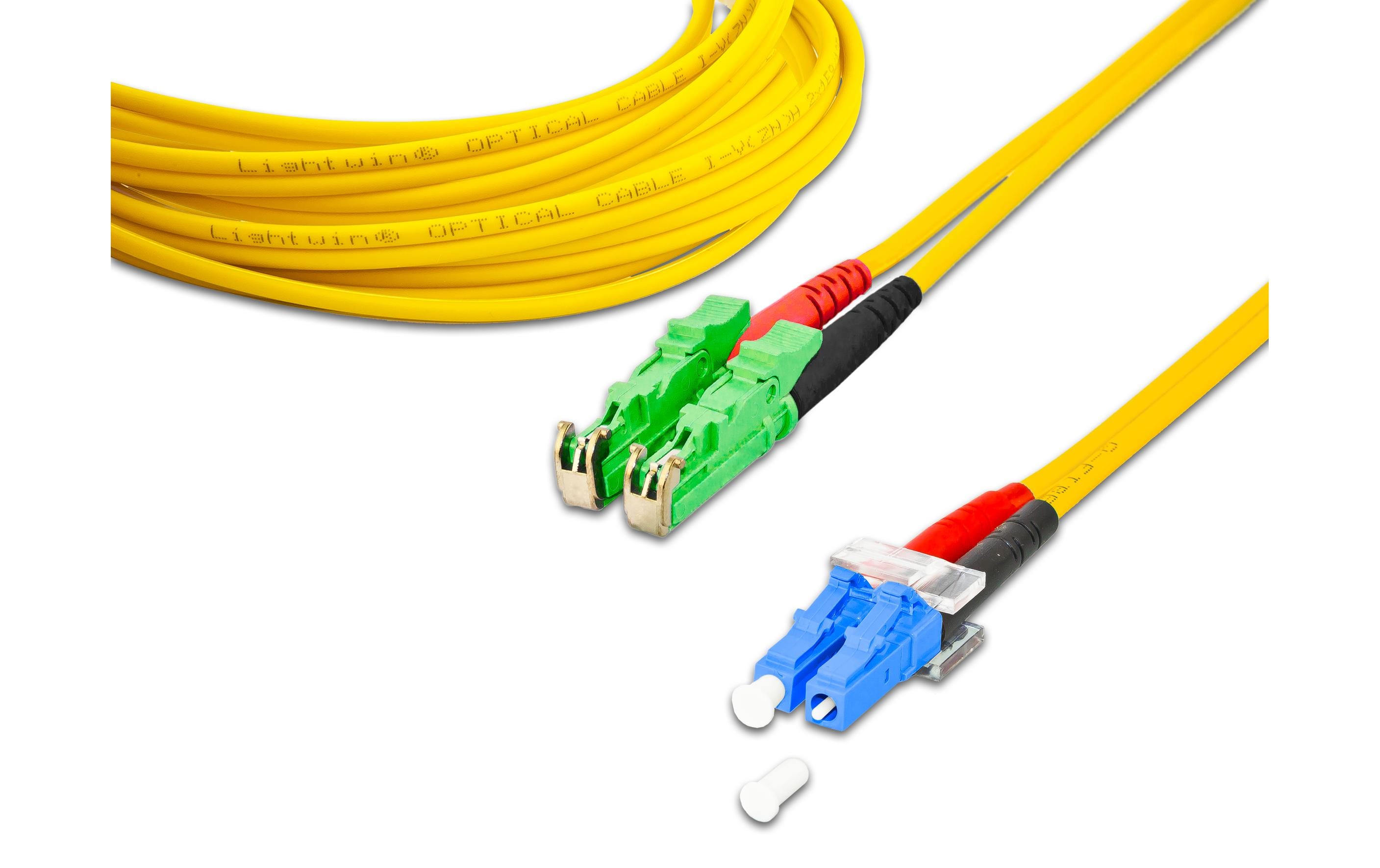 Lightwin LWL-Patchkabel Singlemode, LSH/APC - LC, OS2, Duplex, 10 m Singlemode LSH/APC