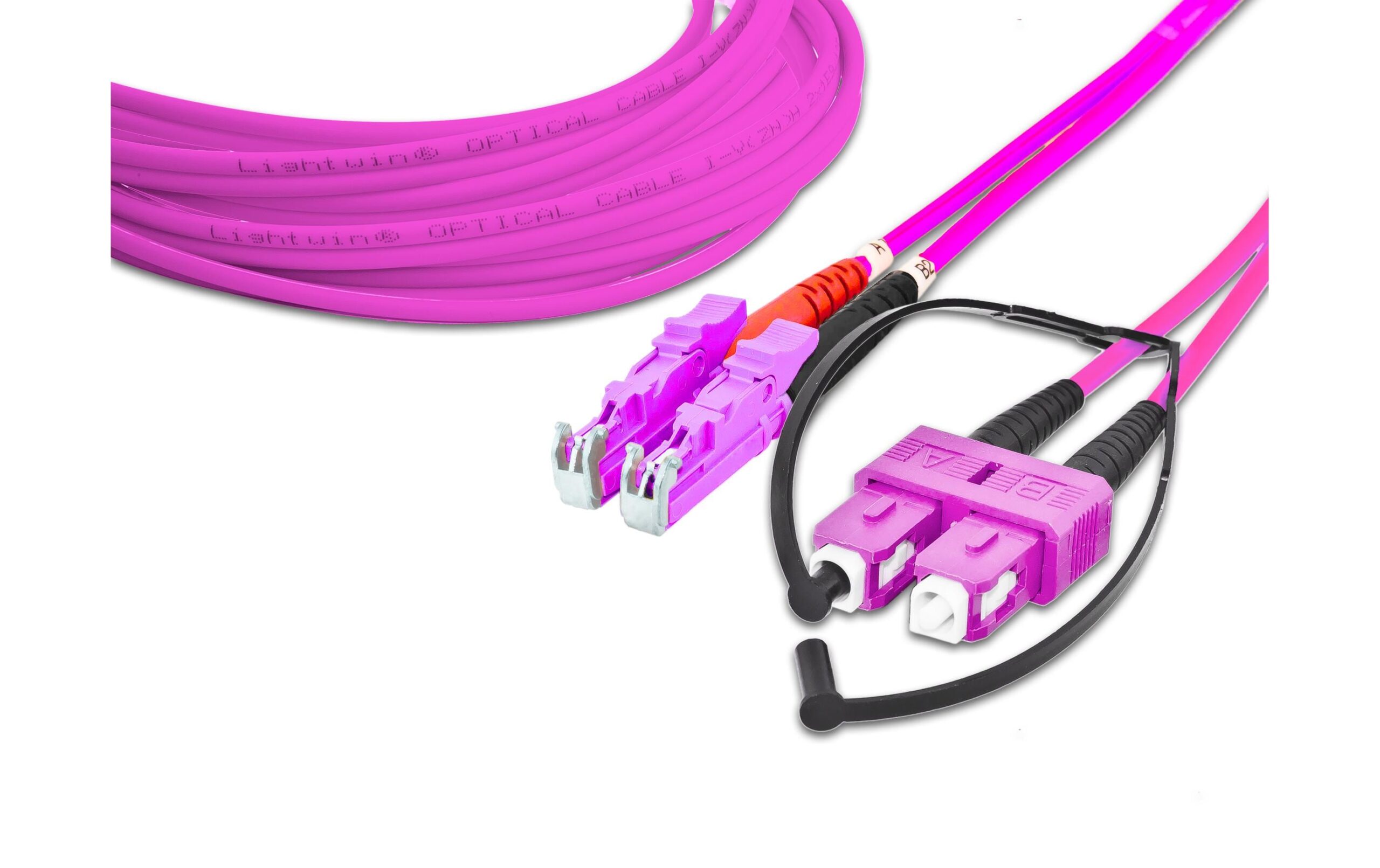 1215922 - Mediatech Lightwin LWL HQ Duplex Patchkabel, LSH, 2m Multimode OM4, E2000-SC kompatibel kaufen Schweiz | Mediatech.ch