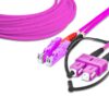 1215923 - Mediatech Lightwin LWL HQ Duplex Patchkabel, LSH, 3m Multimode OM4, E2000-SC kompatibel