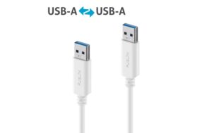 PureLink USB3.1 Gen1 USB-A-A, 0.5m, Weiss 5Gbps, 3A, iSeries Premium Kabel