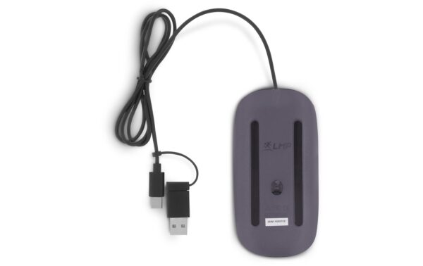 LMP Easy Mouse USB-C & USB-A Space Grau Optisch, 1600dpi, aluminium Gehäuse