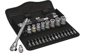 Wera 8100 SA 11 Zyklop Metal-Knarrensatz Umschalthebel, 1/4-Antrieb, zöllig