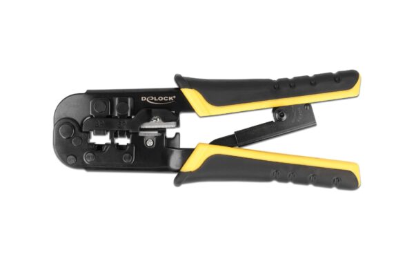 Delock Universelle Crimpzange Abisolierer Für 8P(RJ45),6P(RJ12/11) oder 4P Stecker