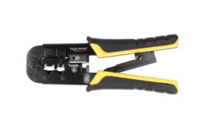 Delock Universelle Crimpzange Abisolierer Für 8P(RJ45) oder 6P (RJ12/11) Stecker