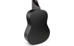 MAX UKEYBL Sopranukulele Sopranukulele, schwarz, Tuner, GigBag,Picks