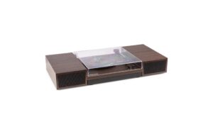 Fenton RP165D Plattenspieler mit Lautsprechern, Holzoptik