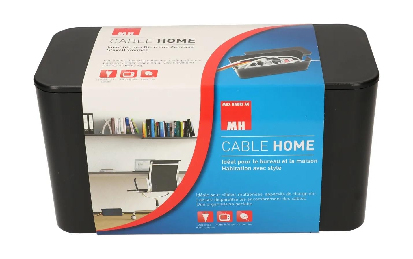 1227302_1 - Mediatech Max Hauri Kabelbox klein schwarz