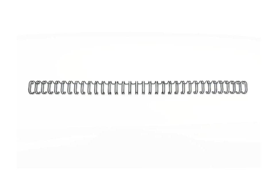 1227784 - Mediatech GBC Binderücken Draht 8mm, schwarz,100 Stk. mit 34 Ringen, 100Stk.