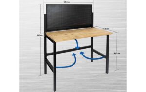 1228779_7 - Mediatech Arwin Klappbare Werkbank (LxBxH) 120.5x64.6x140cm,Belastb.100kg
