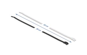 Delock Kabelbinder 280x4.6 100 Stk. Mit flachem Kopf, Schwarz/Transparent