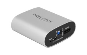 Delock HDMI HD Audio Extractor, 4K/60Hz TOSLINK, Cinch, S/PIF, 3.5mm Klinke, eARC