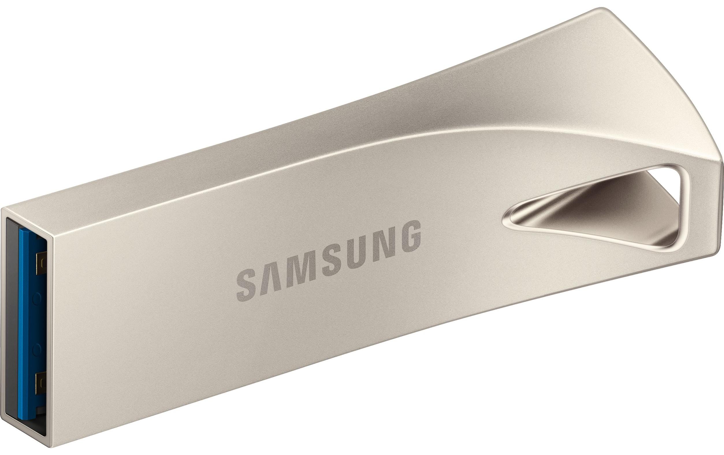 1235173_1 - Mediatech Samsung USB3.1 Bar Plus Silver 128GB silber, Lesen: 400MB/s, Schreiben: 60MB/s