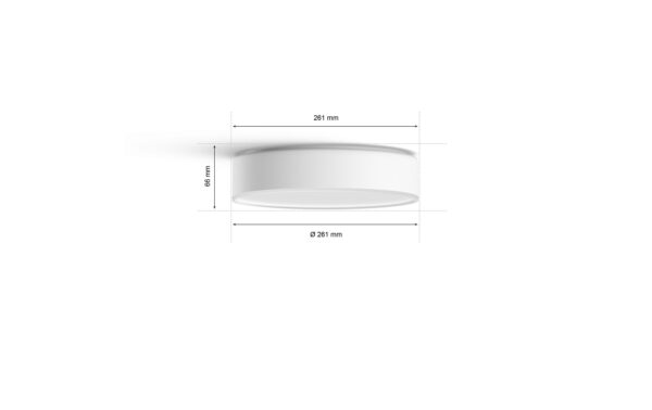 Philips Hue White Amb. Enrave Deckenleuchte S weiss 1200lm inkl. Dimmschalter