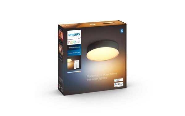 1238467_3 - Mediatech Philips Hue White Amb. Enrave Deckenleuchte S schwarz 1200lm inkl. Dimmschalter