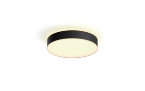 Philips Hue White Ambiance Enrave Deckenleuchte M Schwarz + Dimmer
