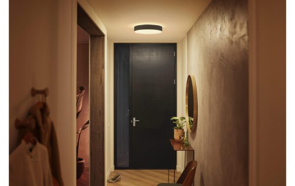 Philips Hue White Amb. Enrave Deckenleuchte M schwarz 2400lm inkl. Dimmschalter