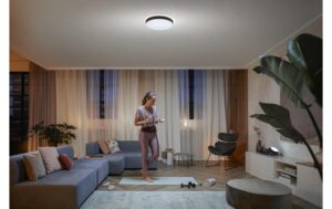 Philips Hue White Amb. Enrave Deckenleuchte L schwarz 4500lm inkl. Dimmschalter