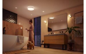 Philips Hue White Amb. Devere Deckenleuchte M weiss 2400lm inkl. Dimmschalter white (35