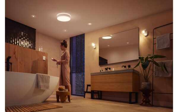 Philips Hue White Amb. Devere Deckenleuchte M weiss 2400lm inkl. Dimmschalter white (35