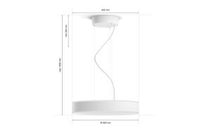 1238482_3 - Mediatech Philips Hue White Amb. Enrave Pendelleuchte weiss 4500lm inkl. Dimmschalter
