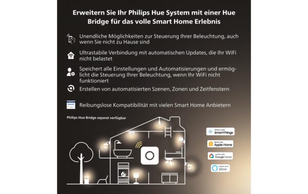 1238609_8 - Mediatech Philips Hue White Amb. Being Deckenleuchte silber 2400lm inkl. Dimmschalter