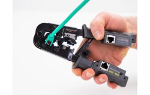 1241635_3 - Mediatech Delock Crimpzange Abisolierer&Netzwerktest. 8P(RJ45) oder 6P(RJ12/11),4P(RJ10) Stecker