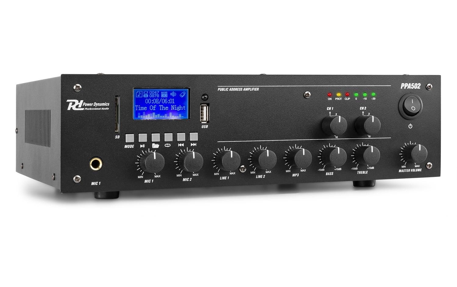 1246212_1 - Mediatech Power Dynamics PPA502 100V 2-Zonen Verstärker 50W