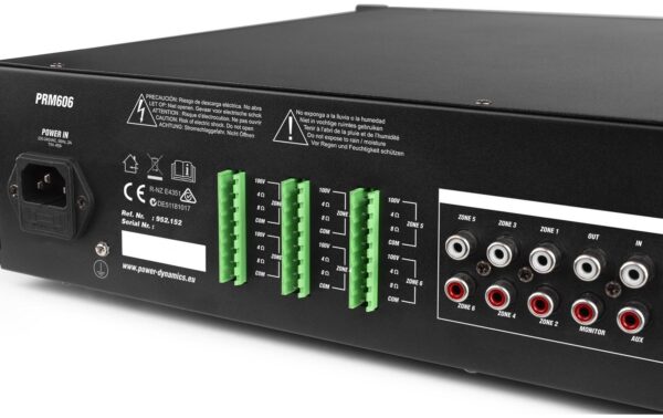 Power Dynamics PRM606 100V 6-Zonen Matrix Verstärker, 6x60W