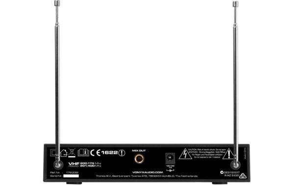 1246235_3 - Mediatech Vonyx WM522B 2-Kanal Funksystem VHF, Taschensender
