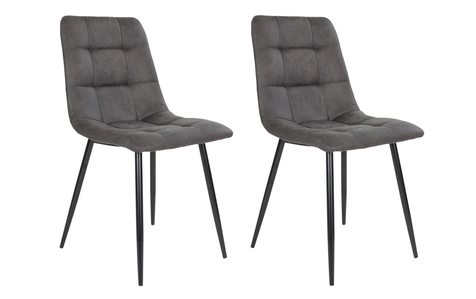 1249573 - Mediatech House Nordic Stuhl Middelfart grau 2er Set 2 Stk., Mikrofaser