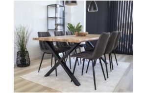 1249573_8 - Mediatech House Nordic Stuhl Middelfart grau 2er Set 2 Stk., Mikrofaser