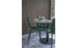 1249575_5 - Mediatech House Nordic Stuhl Middelfart grün 2er Set 2 Stk., Polyester, Samtoptik