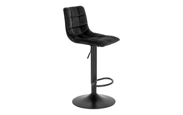 House Nordic Barstuhl Middelfart black 2Set 2 Stk., Polyester, Samtoptik