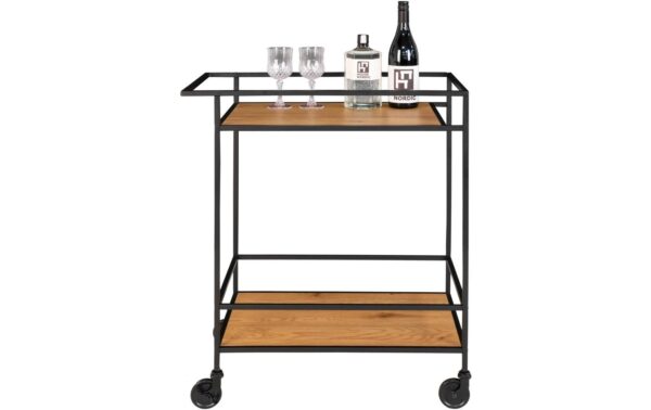 House Nordic Bartrolley Vita 68x40x79cm, Edelstahl, Holzoptik