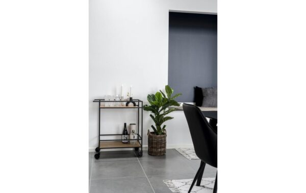 House Nordic Bartrolley Vita 68x40x79cm, Edelstahl, Holzoptik