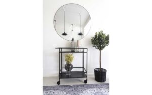 House Nordic Spiegel Jersey 100cm schwarz, Edelstahl