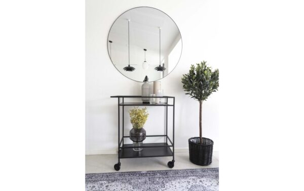 House Nordic Spiegel Jersey 100cm schwarz, Edelstahl