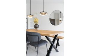 House Nordic Spiegel Jersey 100cm schwarz, Edelstahl