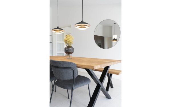House Nordic Spiegel Jersey 100cm schwarz, Edelstahl