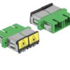 1251456 - Mediatech Delock LWL Kupplung SC-SC APC, Duplex Singlemode, plastik, grün