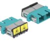 1251459 - Mediatech Delock LWL Kupplung SC-SC, OM3 Duplex Multimode, türkis